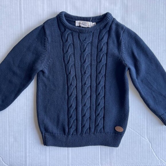 H&M Other - H&M Kids' Navy Blue Cable Knit Sweater - 100% Cotton - Size 4-6Y